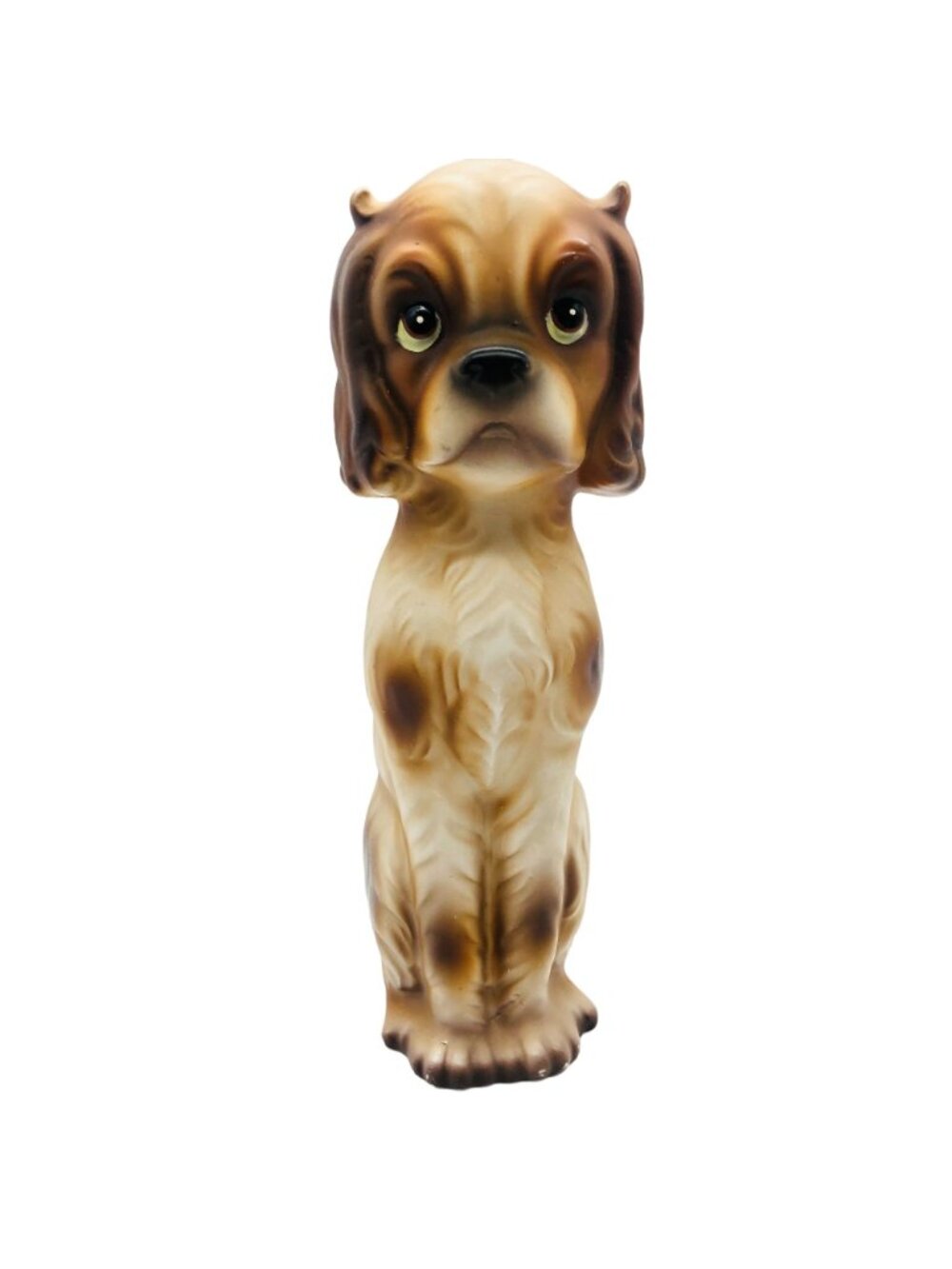 Wales Japan Ceramic Spaniel Dog Sitting Big Eyes Kitsch Vintage MCM 9" - Picture 7 of 12
